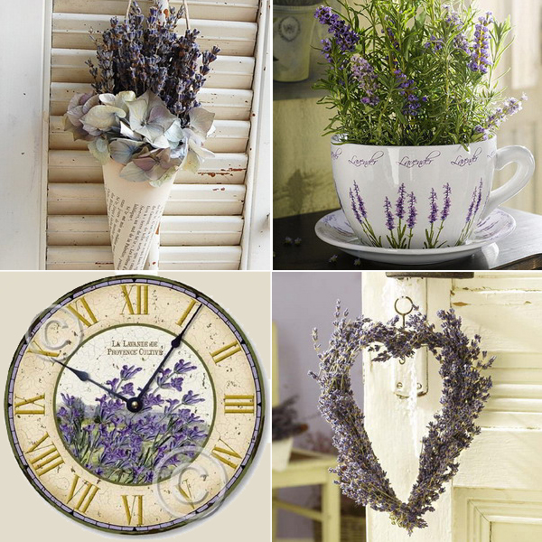 lavender home decorating ideas collage Прованс