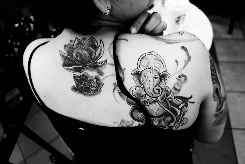 ganesh tattoo back Татуировки: бог Ганеша